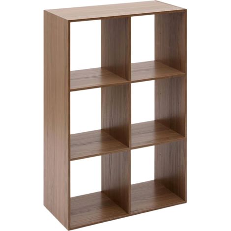 Étagère 6 Cases "Mix n'Modul" 100cm Noyer (1/5)