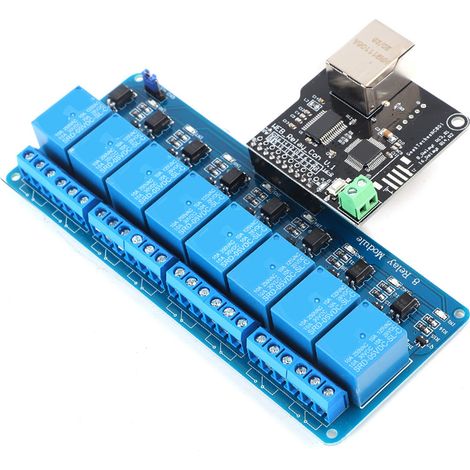 Module de contrôle Ethernet LAN WAN Serveur Web Port RJ45 Relais 8 canaux (1/5)