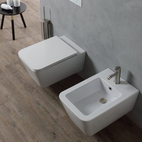 SCELTO DA DESIVERO Lynx wc sospeso bianco lucido senza brida con fissaggi codice prod: DSV16561 (1/2)