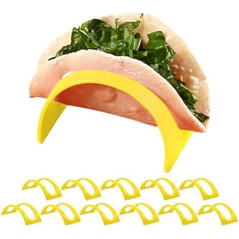 Support à tacos compatible lave-vaisselle et micro-ondes  Support pour tacos à coques molles ou dures  Plateaux et assiettes pour tacos de rue (1/5)