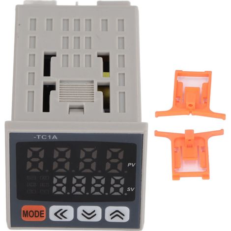 Controlador de temperatura PID digital inteligente – 2 salidas, carcasa de 48 × 48 mm, alimentación de 100–240 V