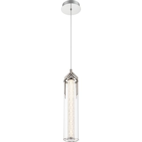 Suspension rétro chromée tube LED 18W Espada Quintiesse (1/5)