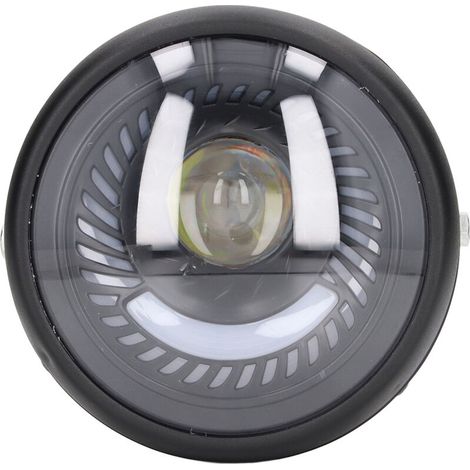 Jeffergarden Phare LED rétro rond de 6,5 pouces pour motos et scooters, étanche IPX66-DOU
