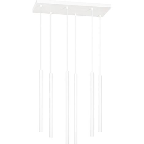 Lampada a Sospensione Selter, Acciaio verniciato a polvere, Bianco, 59x120x22 cm (1/5)