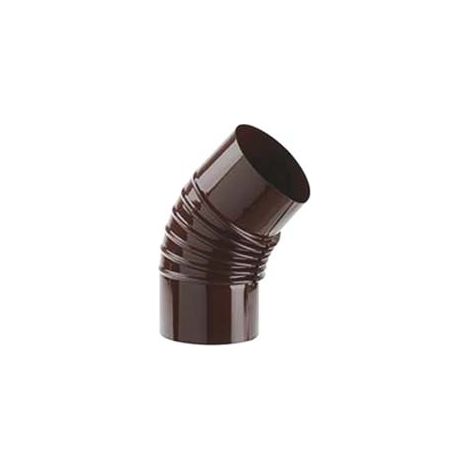 GOMITO 45  ° PORCELLANATO PER STUFE A LEGNA MARRONE ALA SMALTO CLASSIC   EE ¸ mm.120    ALA