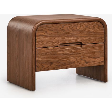 SKLUM Rechteckiger Beistelltisch 45x40 cm aus MDF Claudres              Braun Walnuss                      (1/5)