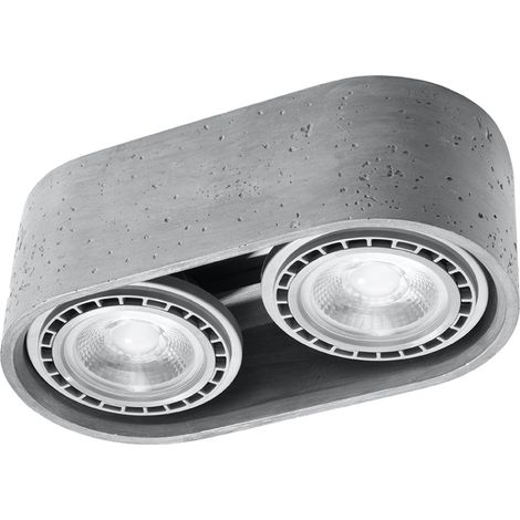 Lámpara de techo Diegix 2 GU10 ES111, hormigón gris, lumilo 08.342.82 (1/5)