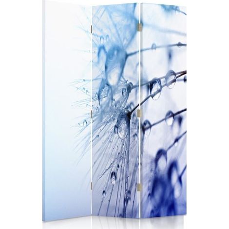 Paravento bilaterale 360, Gocce d'acqua in blu - 110x170 (1/5)