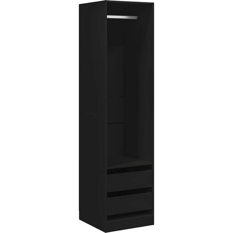 Maison Exclusive - Armadio con Cassetti Nero 50x50x200 cm in Legno Multistrato