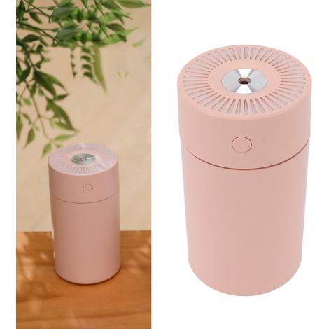 Mini humidificateur de voiture, prise USB, silencieux pour bureau/voiture, humidificateur avec veilleuse sept couleurs, rose. (1/5)