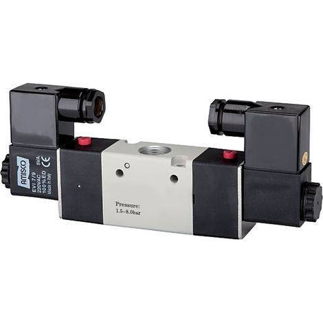Riegler 3/2-Wegeventil elektropneum. »3V«, bistabil, M5, 230 V, 50 Hz (1/3)