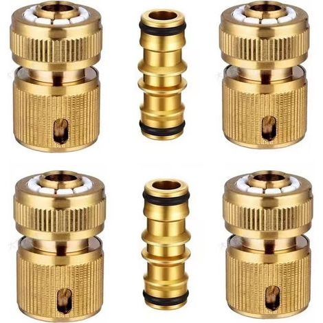 1/2 inch brass quick-connect fittings – Pack of 6 – Easy and leak-proof installation (1/5)