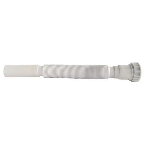 Somatherm For You – Flexible d'évacuation PVC D32 – Souple et extensible 34cm à 80cm – Raccord femelle 32mm pour siphon – Raccord mâle 32mm pour tube