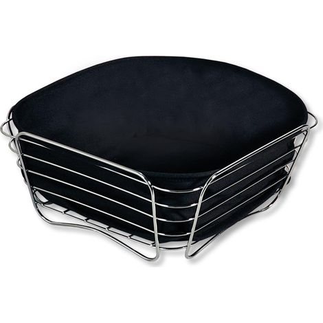 Cesta de pan Kesper acero inoxidable negro 26x26x11 cm