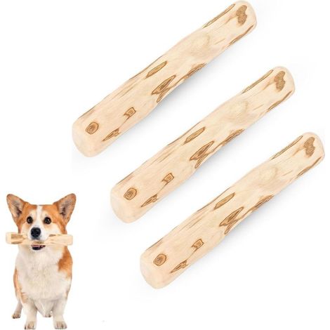 Lot de 3 bâtonnets à mâcher en bois de café pour l'hygiène dentaire (chiots et petits chiens) (1/5)