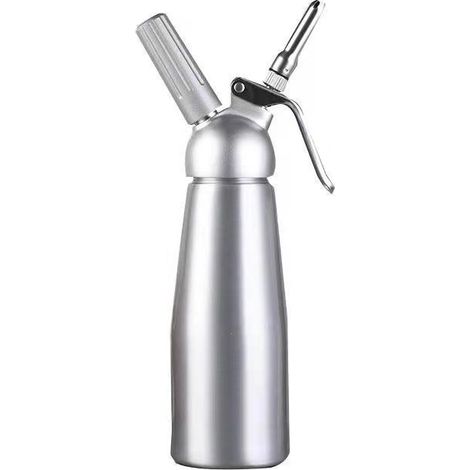 Pistolet à crème fouettée Amazon Explosions LOGO500ML en aluminium avec siphon et cartouche de gaz (500 ml, couvercle en aluminium, buse de décoration en acier inoxydable) (1/5)