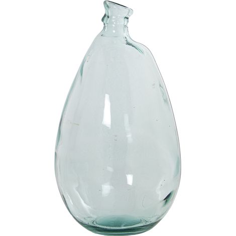 Vase recyceltes Glas 47 cm unregelmäßig transparent ° 26x47 cm Mund: ° 4cm 12500ccpour Alle Stile, um dem Haus eine Note zu verleihen (1/4)