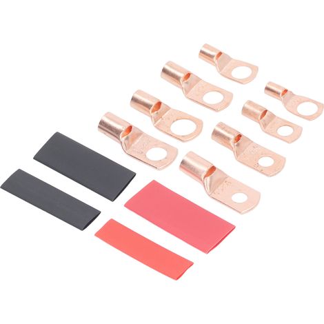 65Pcs Cosse Cuivre Résistant Haute Température SC6 à SC25 Embouts Électriques avec Gaine Thermorétractable (1/5)