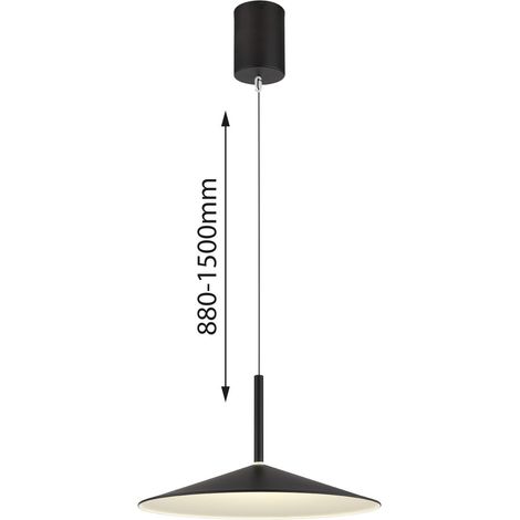 Globo - lámpara colgante - LAMPONE - negro - metal - Ø 48cm - LED