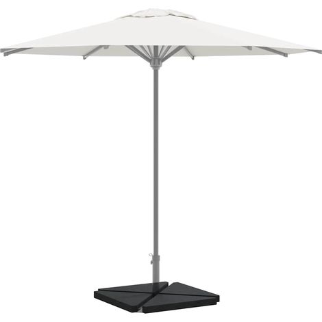 vidaXL Plaques de poids de parasol 4 pcs triangulaire granit noir 14kg (1/5)