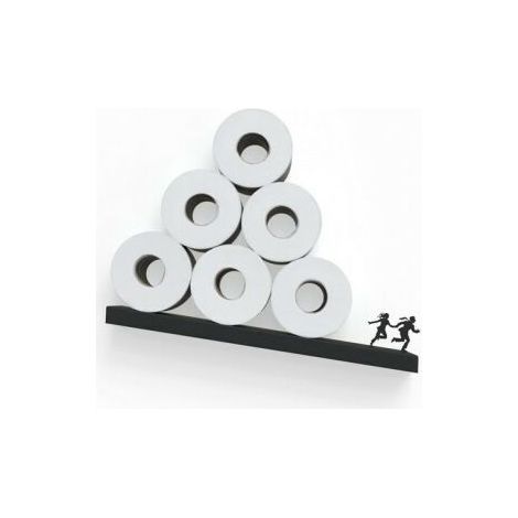 royaluxe - Étagère flottante pour papier toilette – Étagère inclinée en métal pour un rangement facile de la salle de bain – Support mural moderne pour rouleaux de mouchoirs ou serviettes (Avalanche N (1/5)