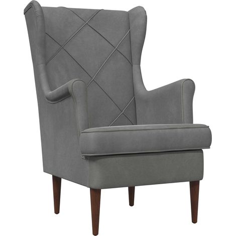 vidaXL Armchair Dark Grey Velvet