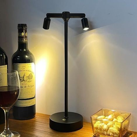 1 Projecteur à pôle haut double tête, gradation 3 niveaux tactile, LED atmosphère, pour Bar Restaurant KTV