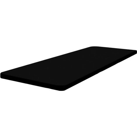 Nappe - housse de nappe - 30" x 72" - noire - pvc - imperméable - lavable - élastique - pour pique-nique, camping, extérieur (1/5)