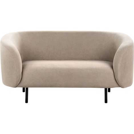 Sofa 2 Seater LOEN Fabric Taupe (1/5)