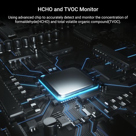 Détecteur de formaldéhyde portable NOYAFA, moniteur de qualité de l'air intérieur HCHO et COVT avec alarme sonore et indicateur LED pour système CVC domestique (1/4)