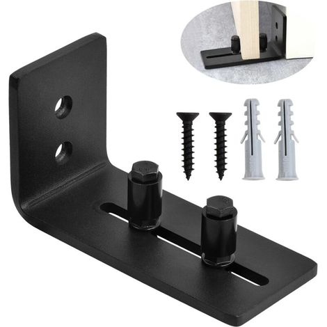Guida per pavimento, guida per pavimento per porta del fienile, guida per pavimento con rulli regolabili per porta scorrevole in legno, porta del fienile (1/4)