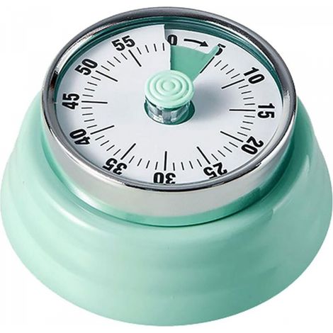Minuterie de cuisine rétro élégante en acier inoxydable avec fixation magnétique, compte à rebours de 60 minutes et alarme sonore, parfaite pour la cuisine, les tâches de bureau et les séances d'étude (1/3)
