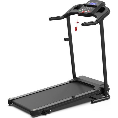 Cinta de correr plegable con inclinación 2.5 HP con asas, negra, estructura de acero HOMVRA (1/5)