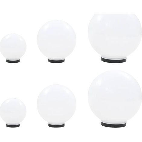 6 pcs Jeu de lampe boule à LED PMMA sphérique 20/30/40 cm (1/5)