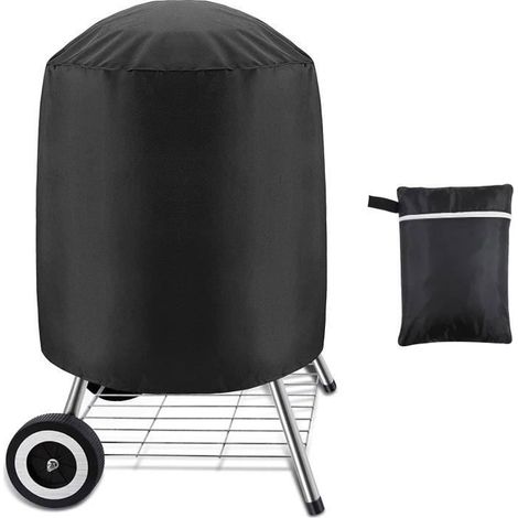 Wasserdichte Abdeckhaube für Holzkohlegrill, 58 x 77 cm, schwarz. (1/4)