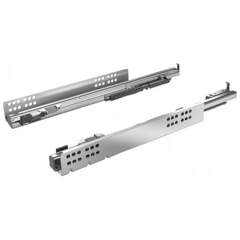 Coulisse à bille QUADRO V6 Silent System sortie totale pour tiroir bois charge 30 kg longueur 550 mm - HETTICH (1/2)