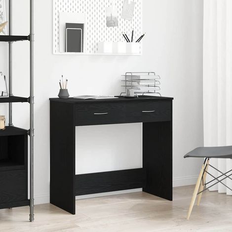 Schreibtisch Schwarz Eichen-Optik 80 x 40 x 75 cm Holzwerkstoff