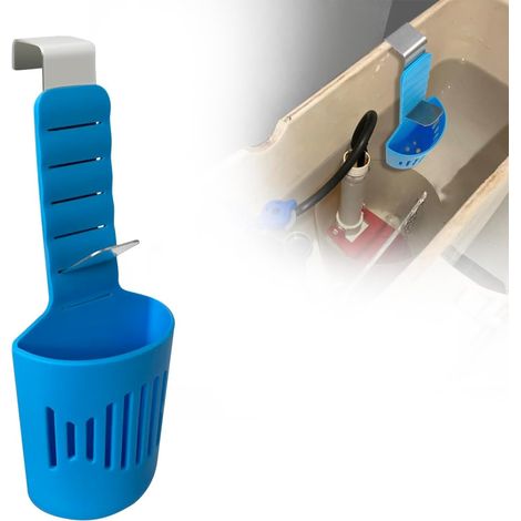 Support Suspendu Réglable pour Pastille WC, Porte-Pastille pour Réservoir de Toilette, Prolonge l'Utilisation (1/5)