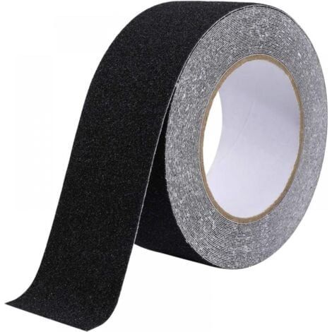Bande Antidérapante Adhésive pour Escaliers, Friction, Abrasif pour Les Sécurité, Escabeau, Intérieur, Extérieur, Haute Traction, 10cm x 10m, Noir (1/5)