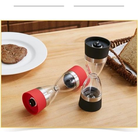 Moulin à poivre manuel en acier inoxydable avec double tête, de (1/5)