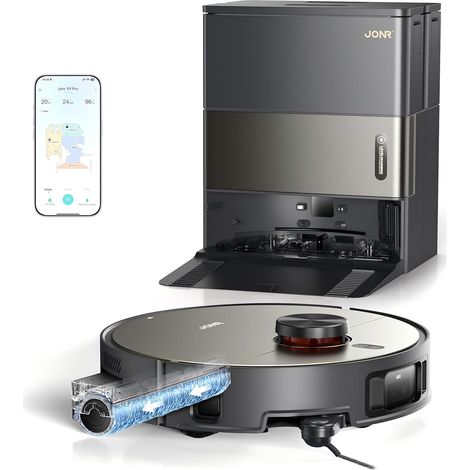 20000 Pa X9 Pro Rouleau Aspirateur Robot, équipé Rouleau lavant Roller, autolavage continu Rouleau Eau fraîche, Nettoyage Eau Chaude (40-75℃), détection obstacles IA. (1/5)