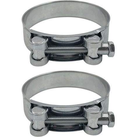Satz mit 2 verstärkten Schlauchschellen für 86-91 mm verzinkte Stahlrohre (1/4)