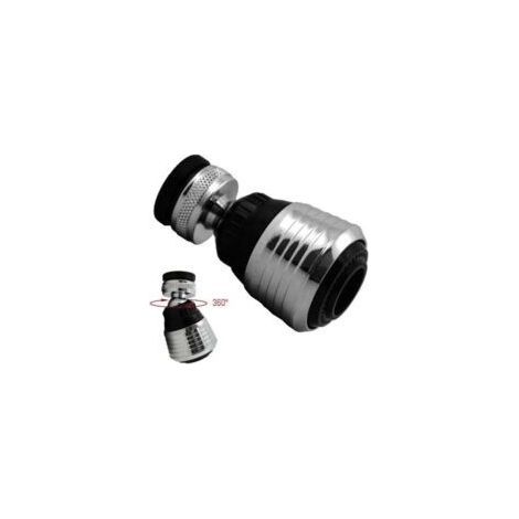 Accessoire de robinetterie : pommeau de douche pivotant à 360°, aérateur, vanne d'économie d'eau et régulateur de débit - 3 (1/5)
