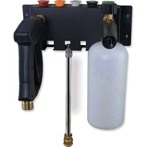 Supporto per pistola per idropulitrice - Pistola per schiuma da neve - Attacco rapido - Per lancia schiumogena, ugello per idropulitrice e prolunga