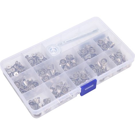 Coffret de seau à clous punk (100 pièces) + 3 outils Note de commande : Veuillez demander au fournisseur d’emballer les articles dans du papier bulle avant l’expédition (1/5)