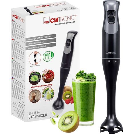Clatronic Mixeur Plongeant 350W Noir 2 Vitesses