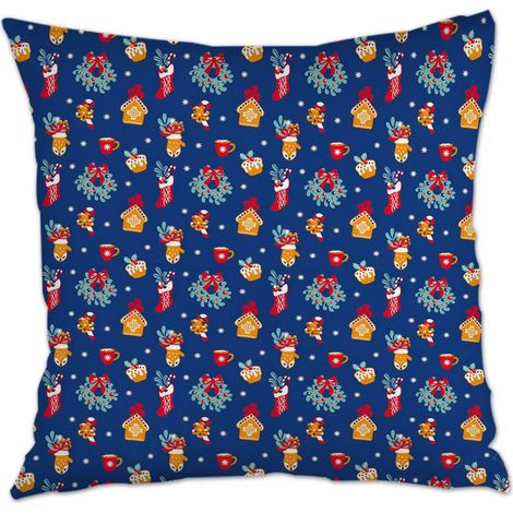 Housse de coussin 45x45 cm en polyester déhoussable pour canapé lit salon chambre à coucher (1/5)