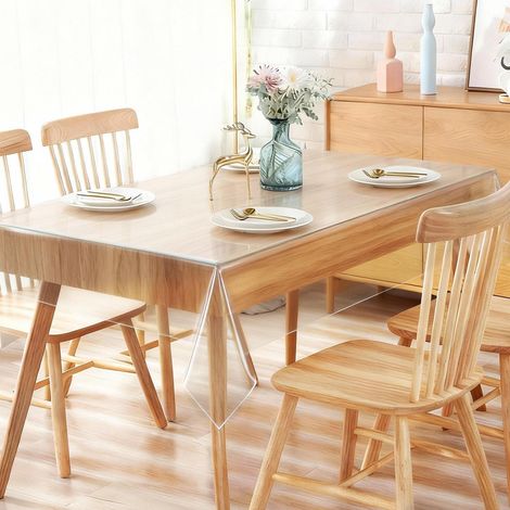 Nappe transparente 80x160cm lavable en PVC, 0.13mm d'épaisseur