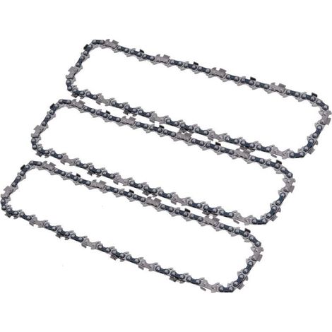 Lot de 3 chaînes et 1 Guide pour tronçoneuse sur perche, 40 maillons et Guide de 29cm, compatible avec Ryobi, Husqvarna, Makita et autres (1/4)