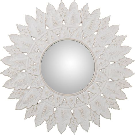 Miroir bois sculpté chic pour une touche naturelle et élégante - Bois naturel sculpté (1/2)